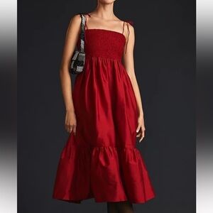 Elegant Red Sleeveless Dress